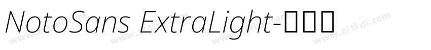 NotoSans ExtraLight字体转换
